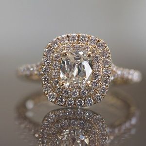 A. Jaffe Diamond Halo Engagement Ring